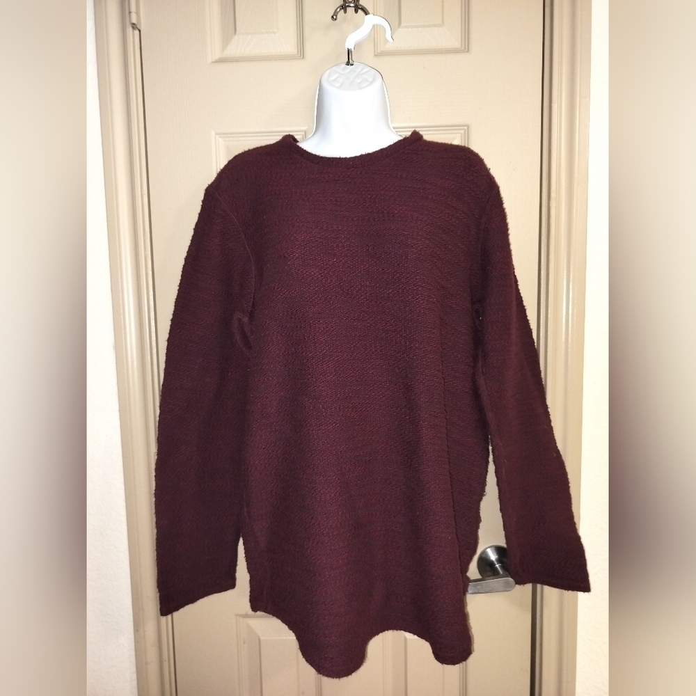 PacSun Burgundy Longer Fit Crew Sweater Sz M